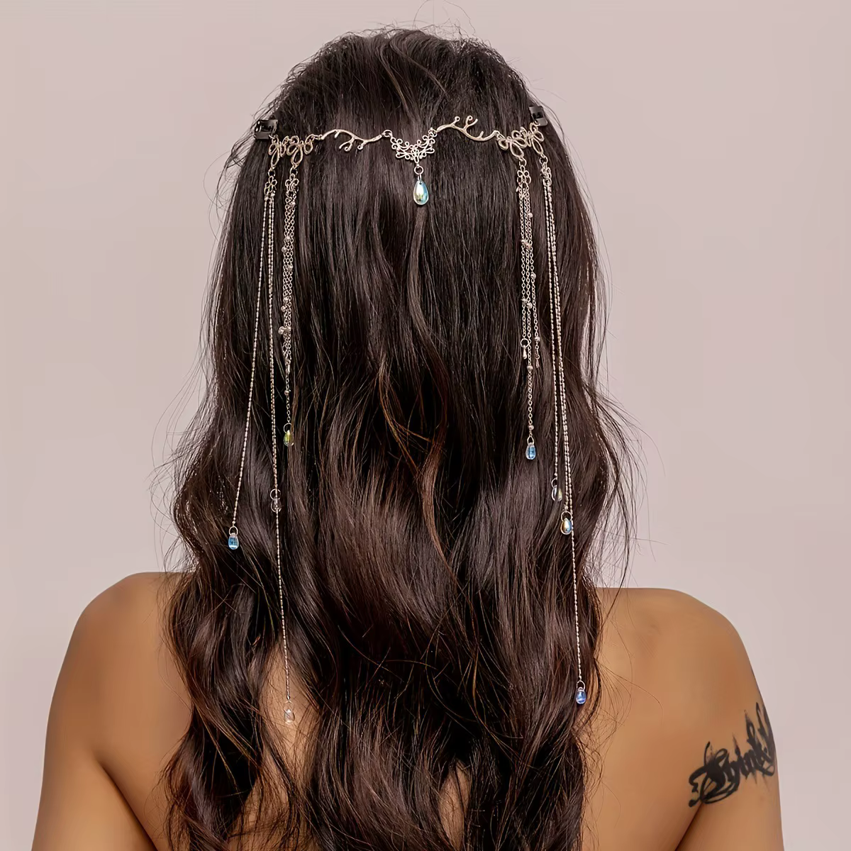 Ornement de cheveux de rideau de visage antique pour les filles