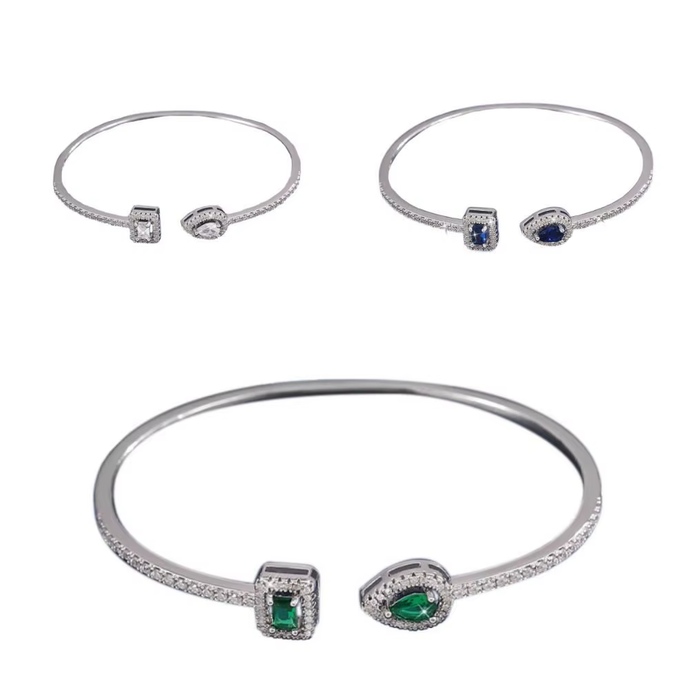 Bracelet manchette en zircon cubique