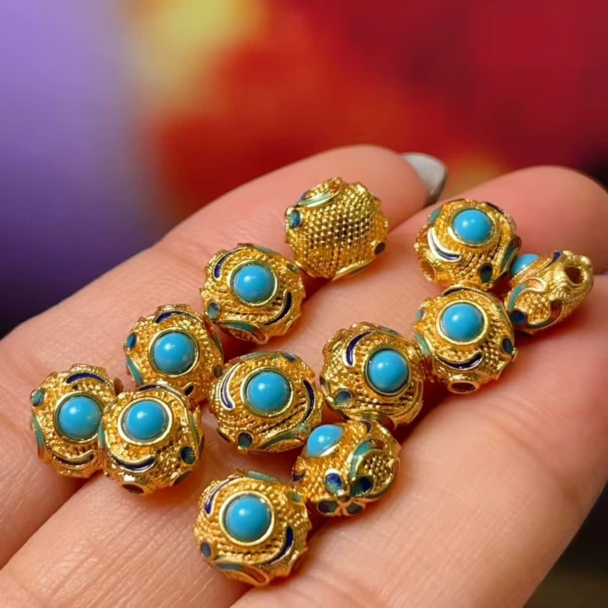 Perles Isiolation en pierre naturelle Turquoise