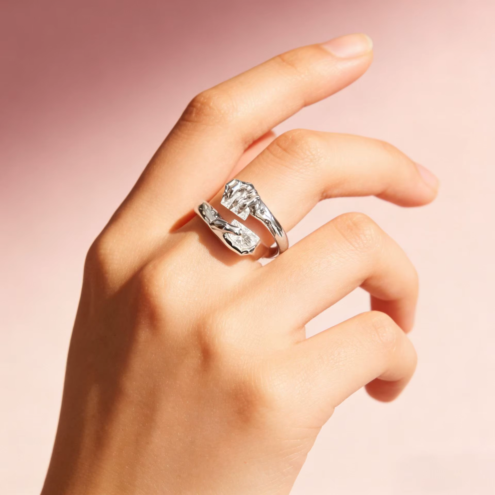 Bague unisexe tendance style rock-métal