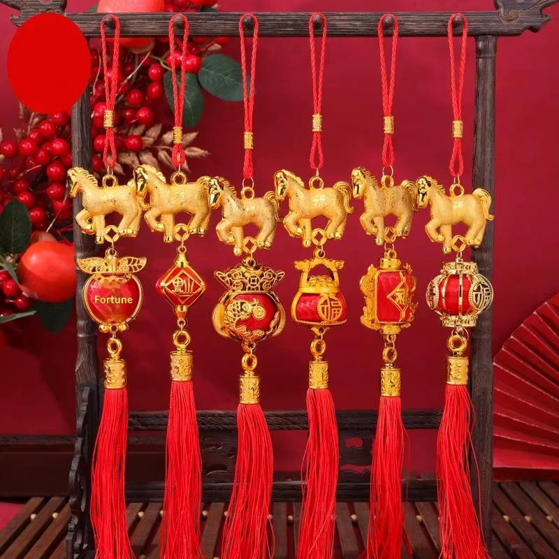 Pendentif lanterne du zodiaque festif 2026 du cheval