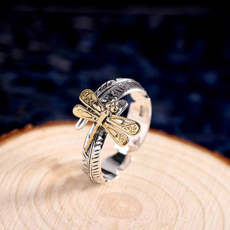 Bague ouverte élégante en argent sterling 925 Buyee