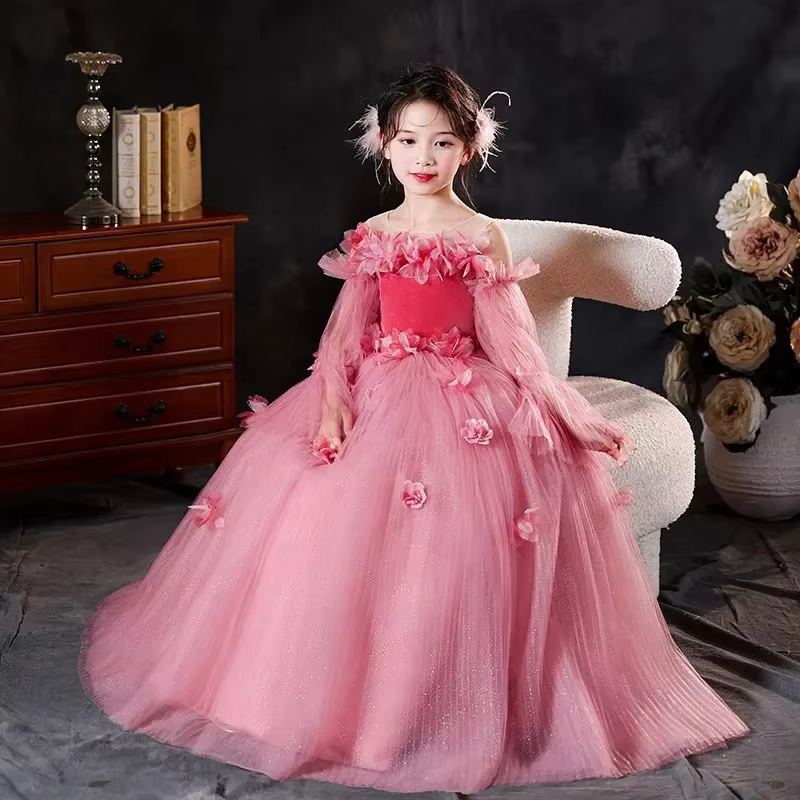 Robe de princesse rose pour filles