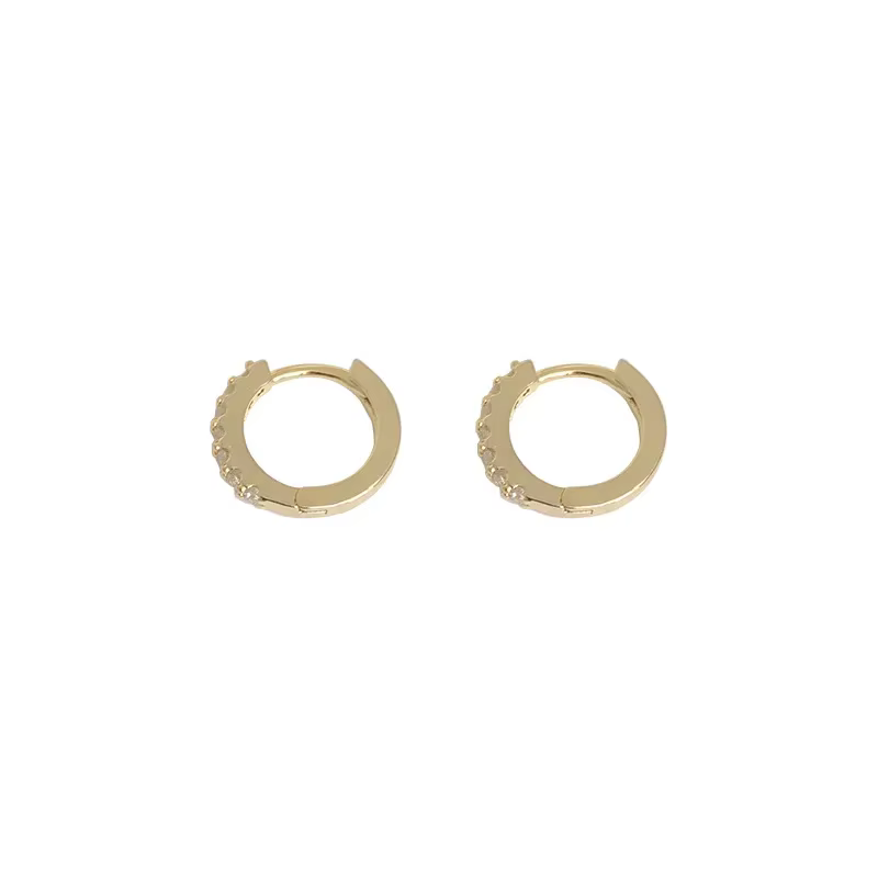 Boucles d'oreilles rondes en argent regardé 925 pour femmes