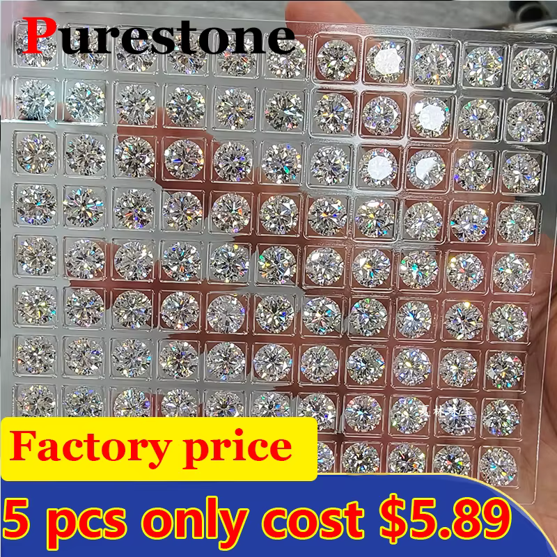 Diamants Moissanite ronds 0.1-30ct