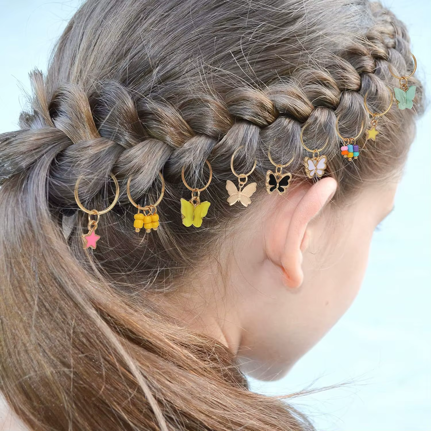 Perles mixtes pour tressage de cheveux
