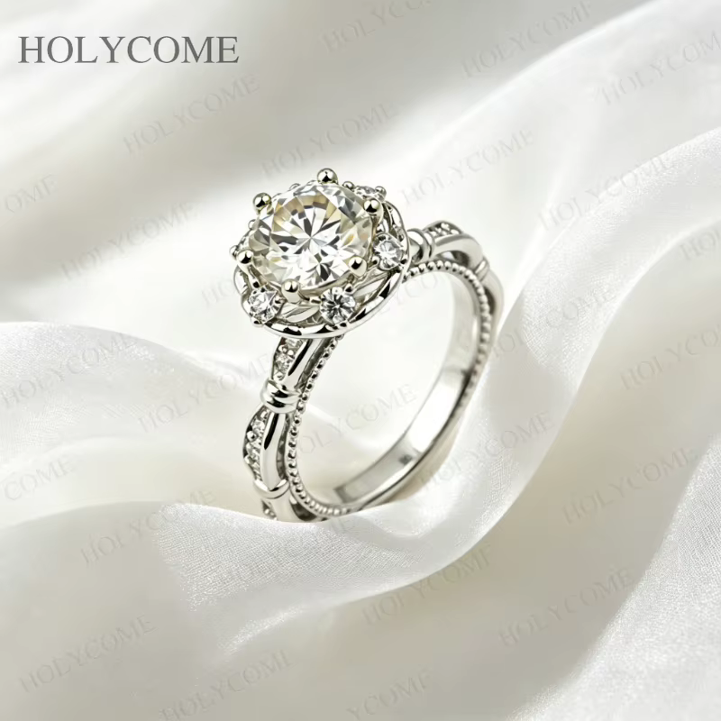 Bague en Moissanite 1, 5 carat