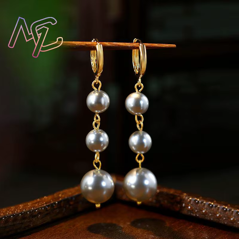 Boucles d'oreilles en perles naturelles