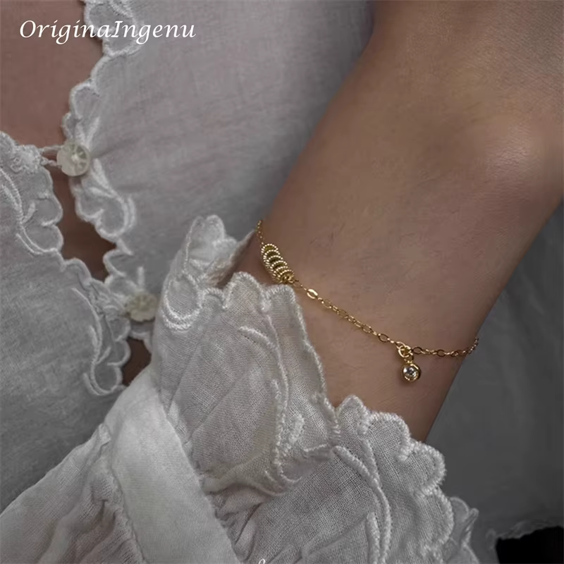 Bracelet en Zircon rempli d'or 14K