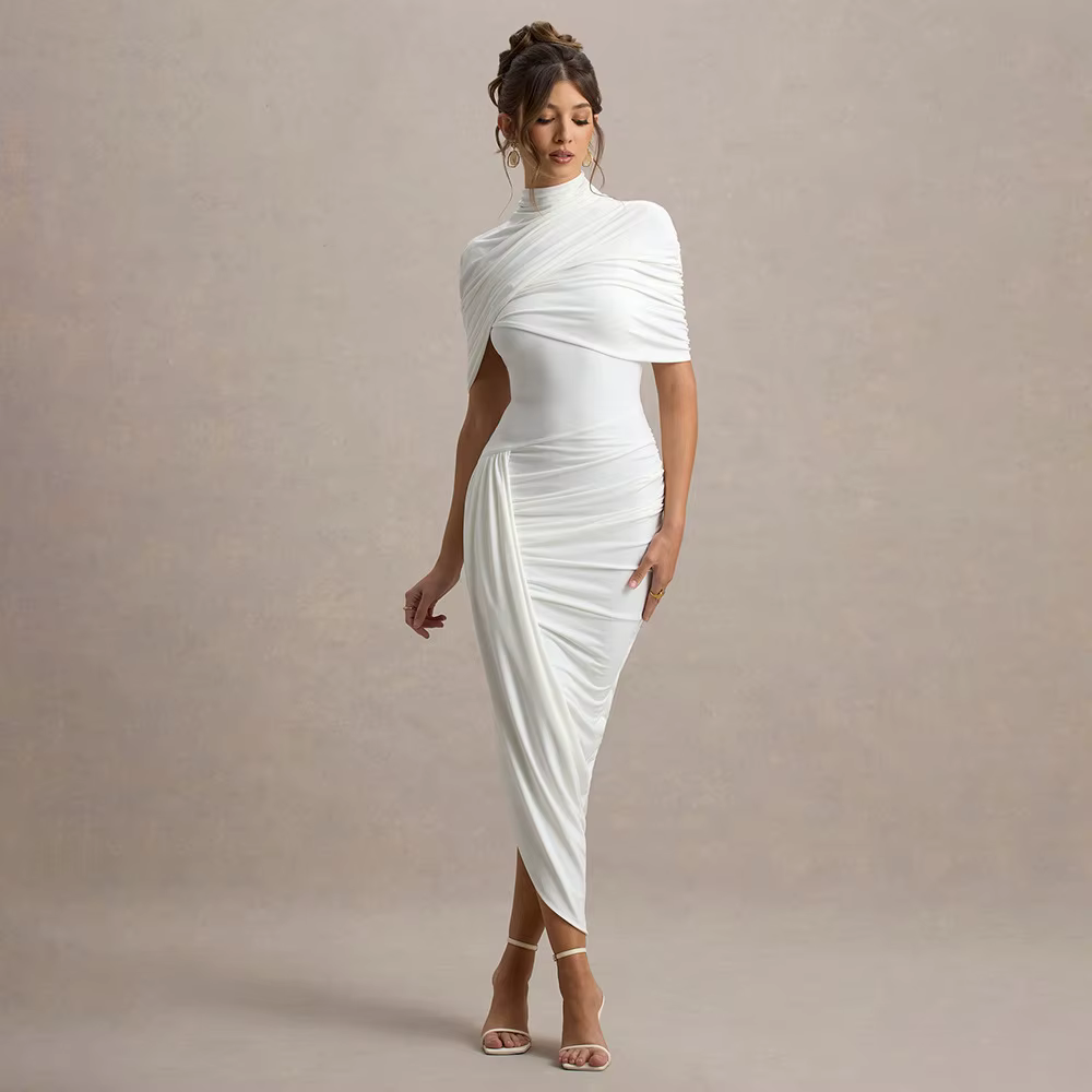 Nouvelle Robe Midi Moulante et Élégante pour Femme