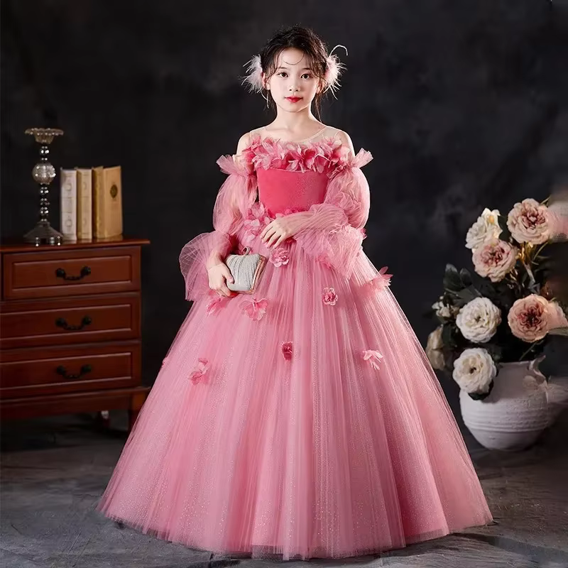 Robe de princesse rose pour filles