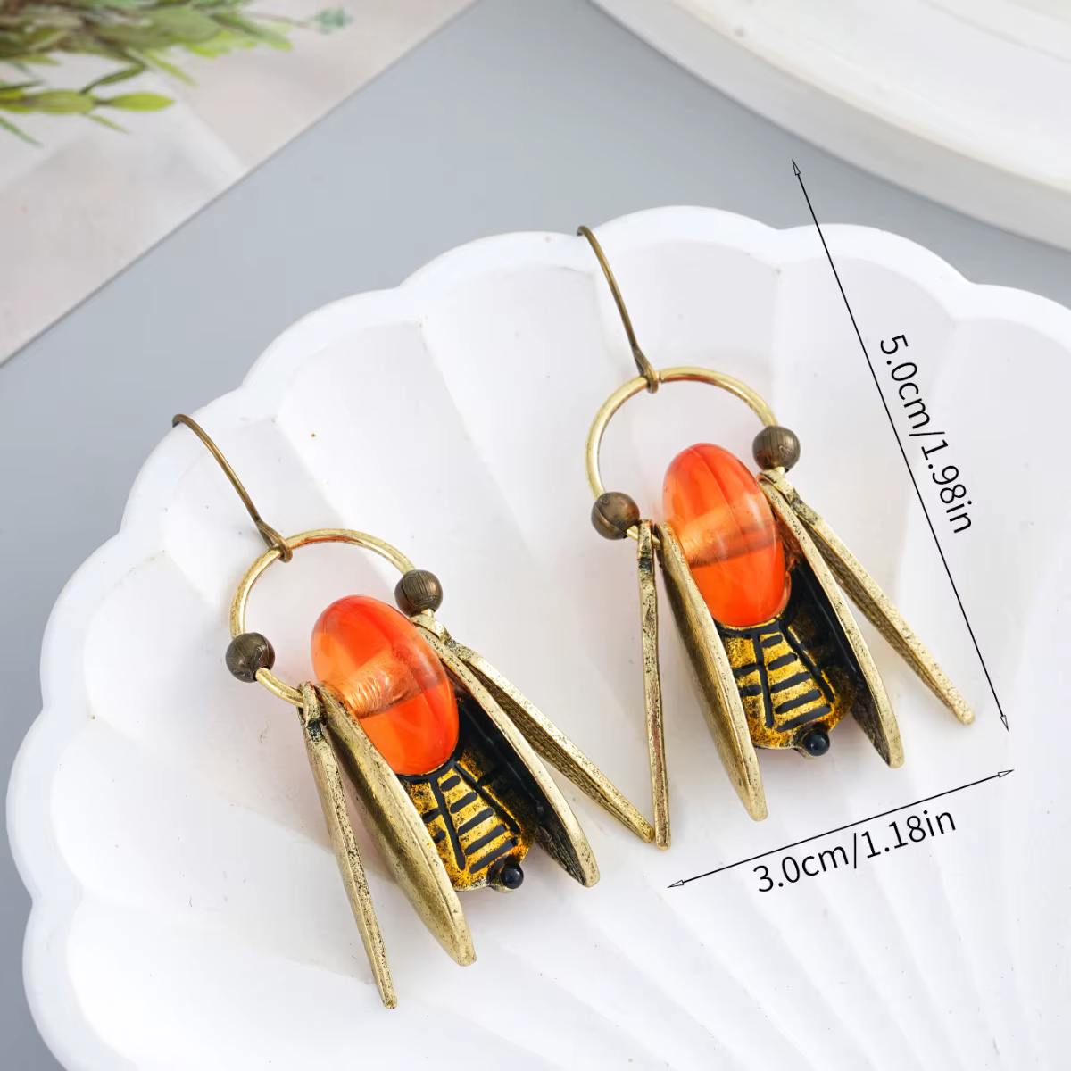 Boucles d'oreilles de couple d'été en forme d'insecte d'abeille