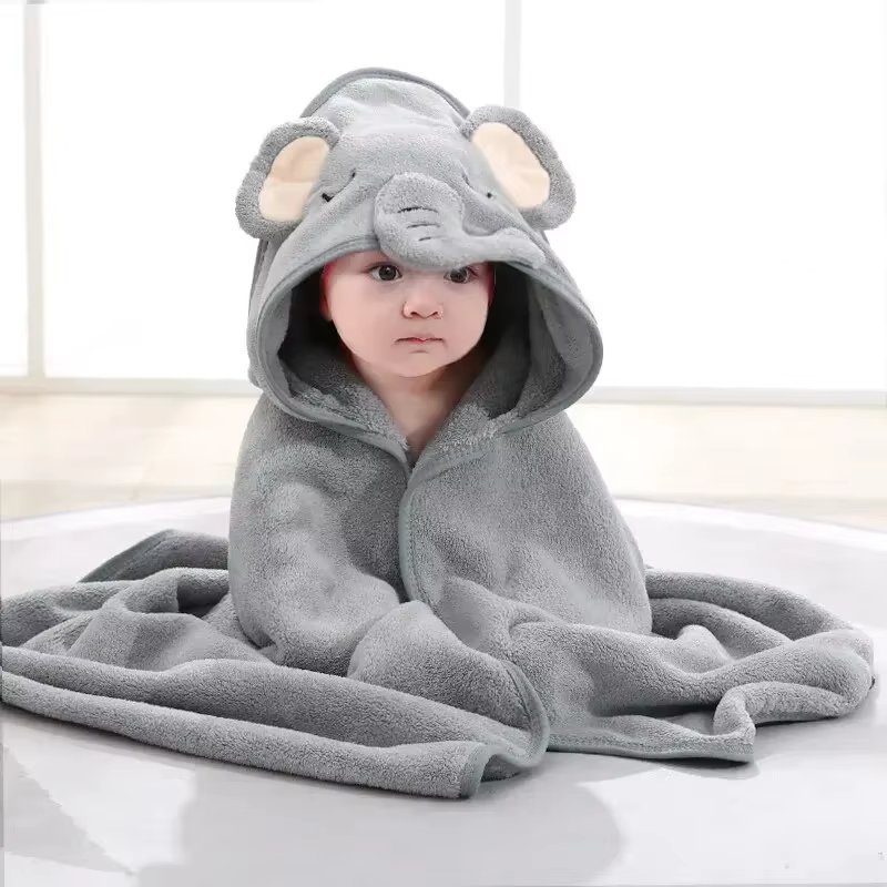Peignoir de bain enfant en bas âge serviette pour bébé garçon fille couvertures emmaillotage avec capuche dessin animé