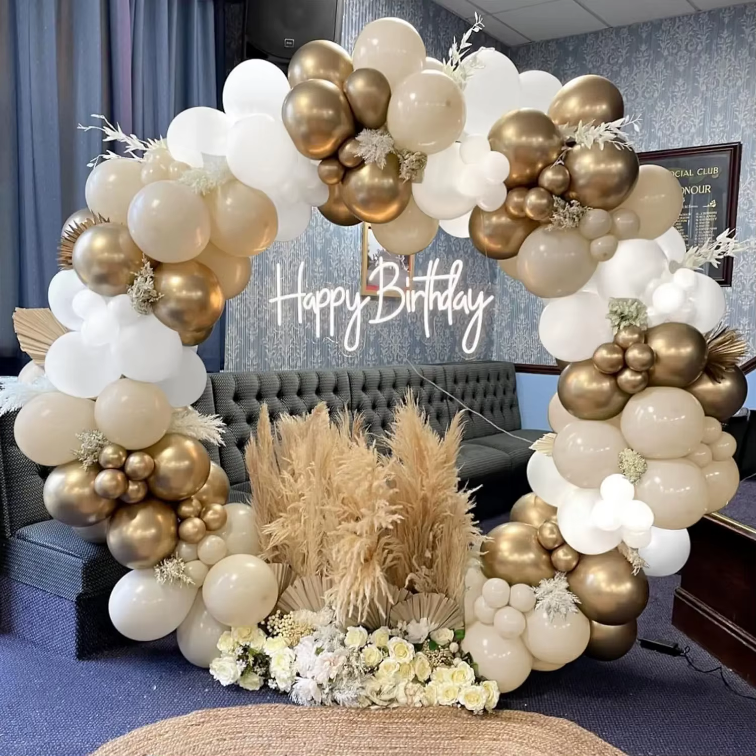 Beige crème blanc Boho ballon guirlande arc Kit sable