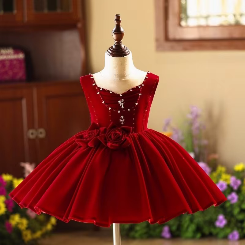 Robes de noël rouge pour filles