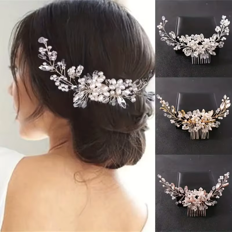 Peigne à Perles de Mariage pour Mariée