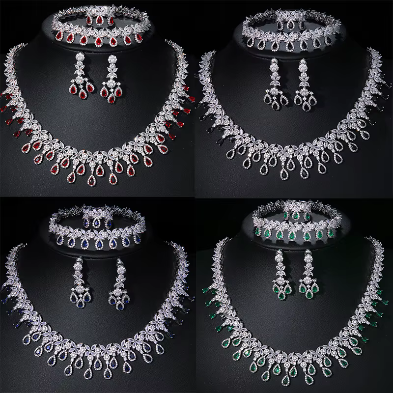 SUGO – ensemble de bijoux de luxe en Zircon