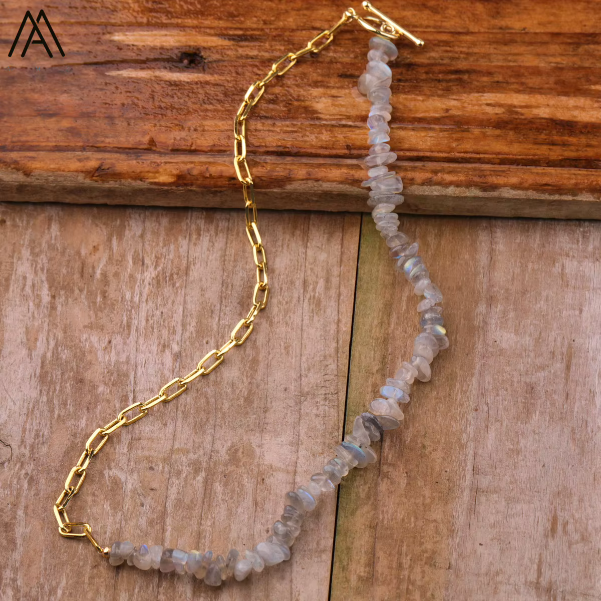 Collier ras du cou court en pierre épaisse pour Femme