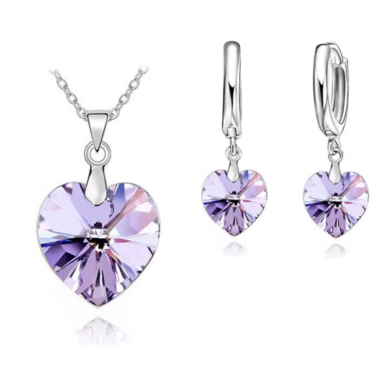 Bijoux en cristal autrichien en argent Sterling 925