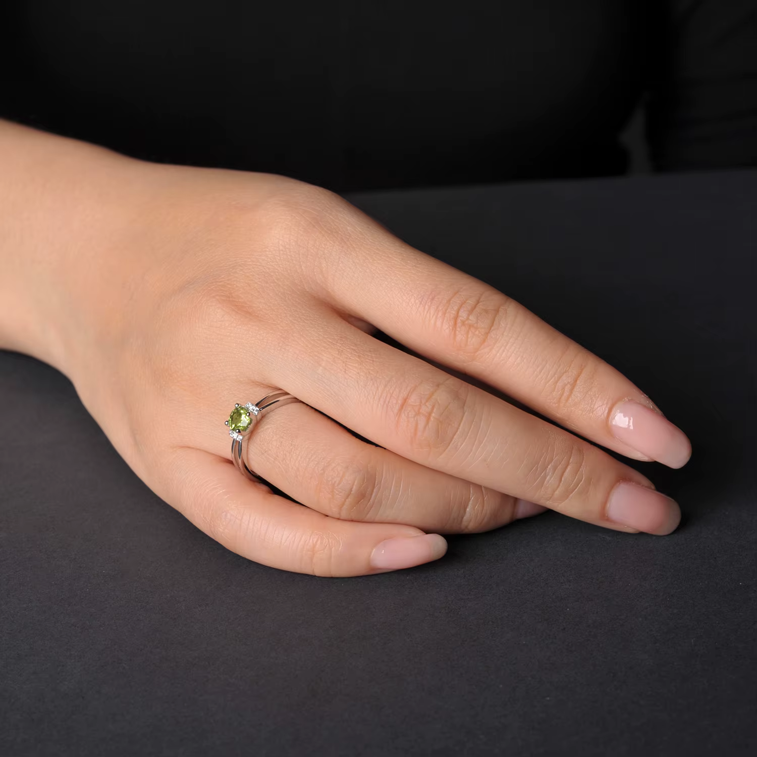 Potiy – bague solitaire en argent Sterling 925