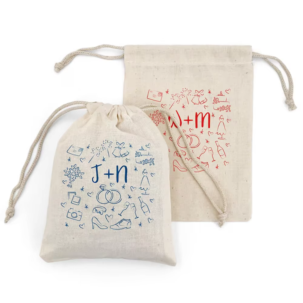 Sacs cadeaux de mariage personnalisés pour invités