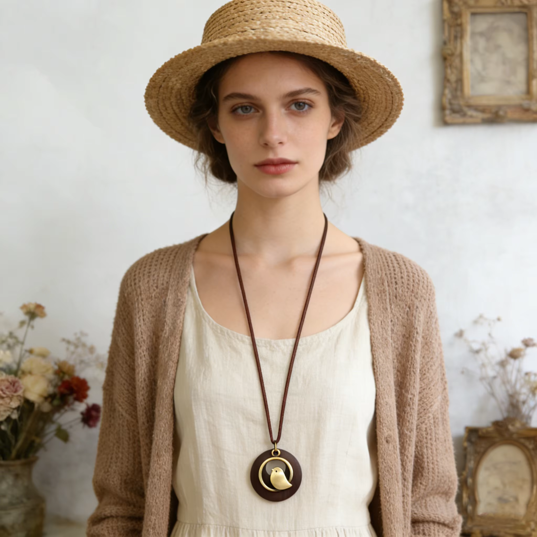 Collier rond à col d'oiseau