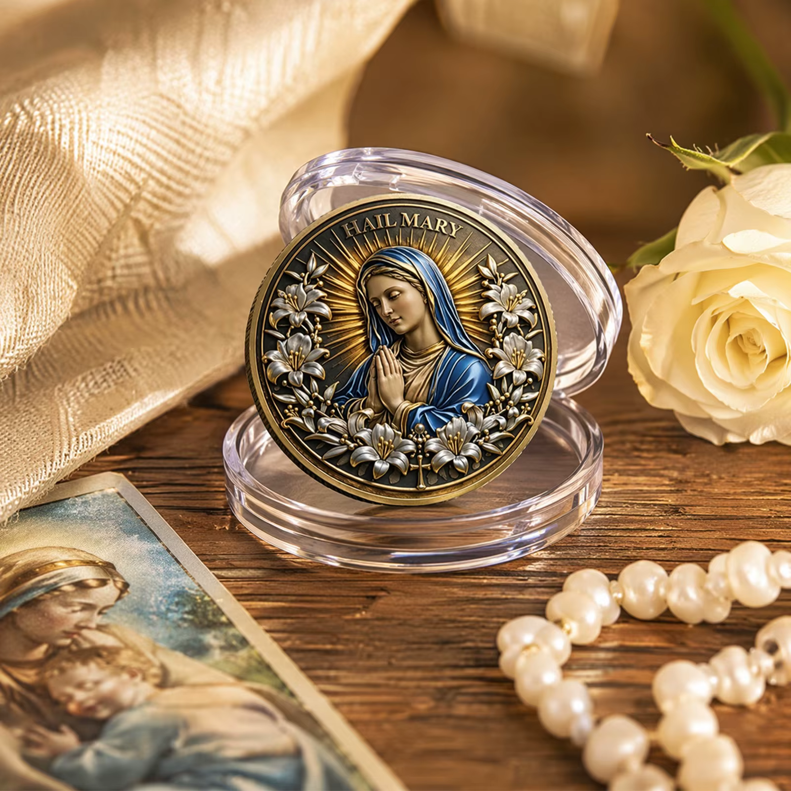 Pièce de collection religieuse catholique chrétienne