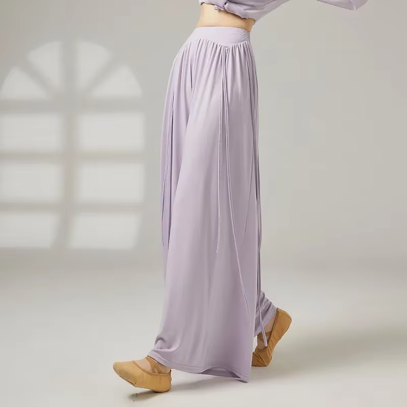 Pantalon de danse fluide à jambes larges pour femmes