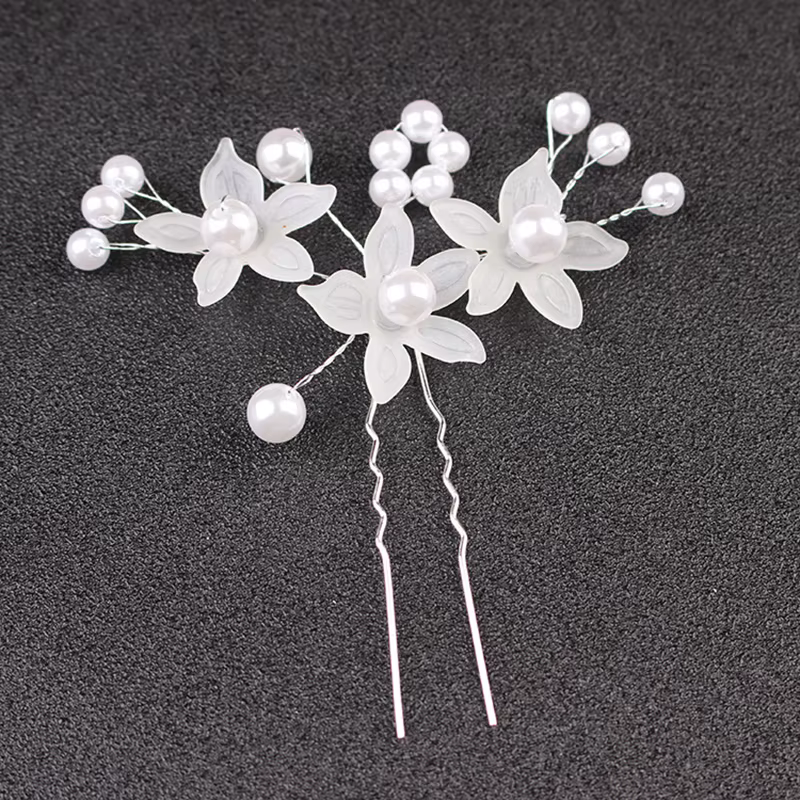 Pince à cheveux de mariée de luxe en cristal et perles