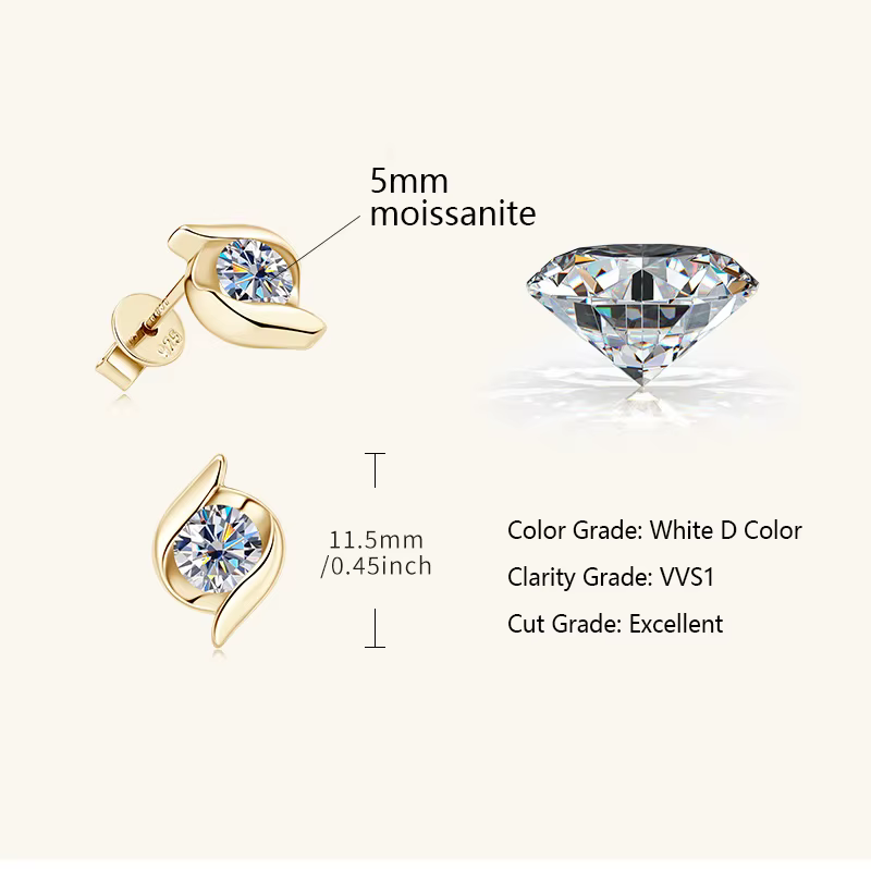 Ensemble de bijoux en argent Sterling 925 véritable Moissanite pour femmes