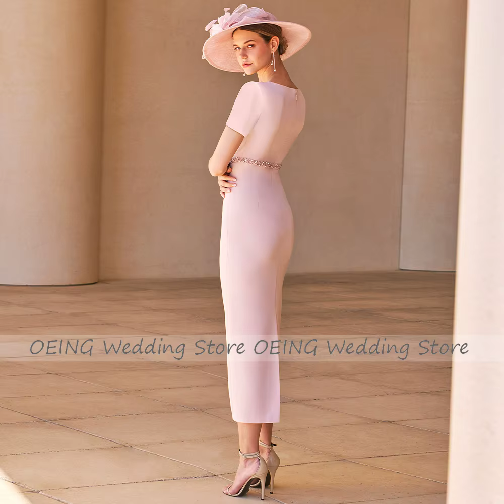 Robe de mère de la mariée rose pâle pour mariage