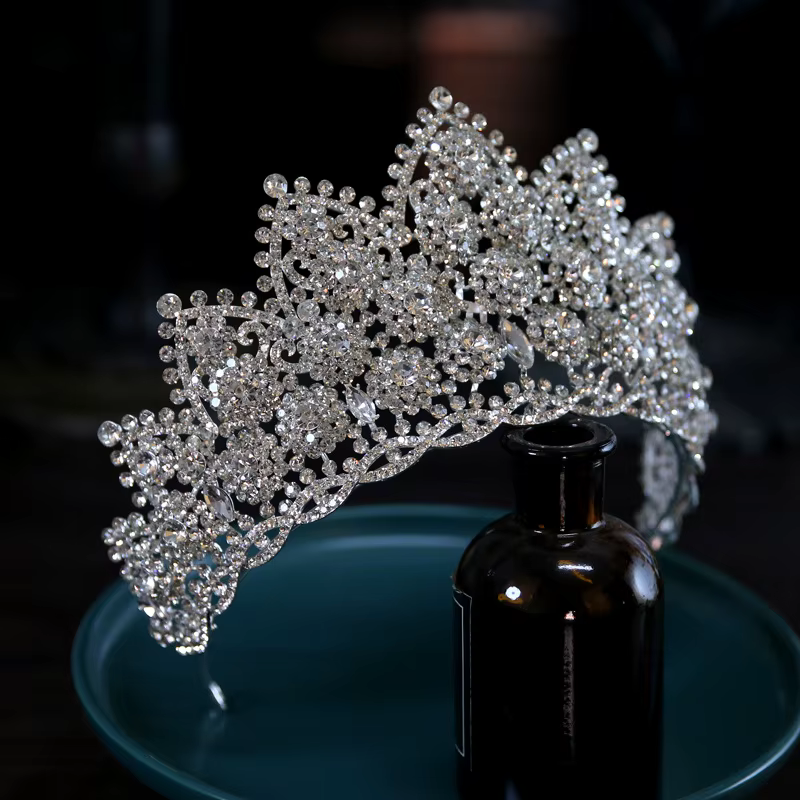 Diadèmes de mariée accessoires de cheveux de luxe complet Zircon couronnes de mariage diadème coiffure