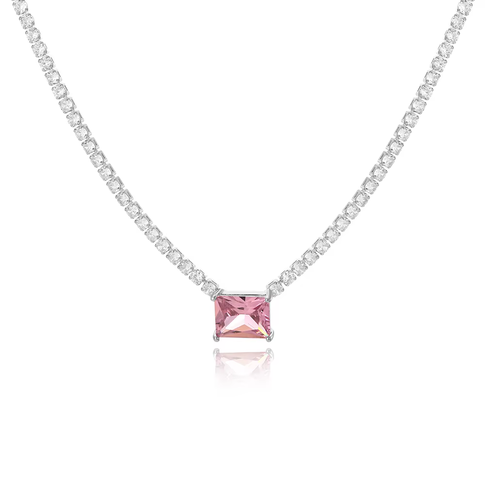 Ensemble de bijoux en pierre de cristal brillant pour femmes