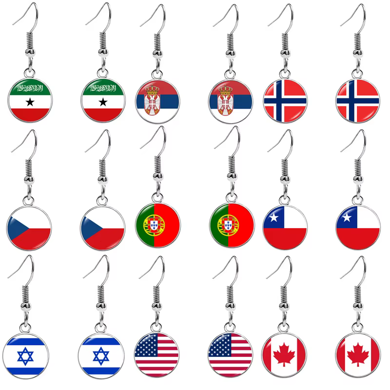 Boucles d'oreilles drapeaux France National Feel pour femmes