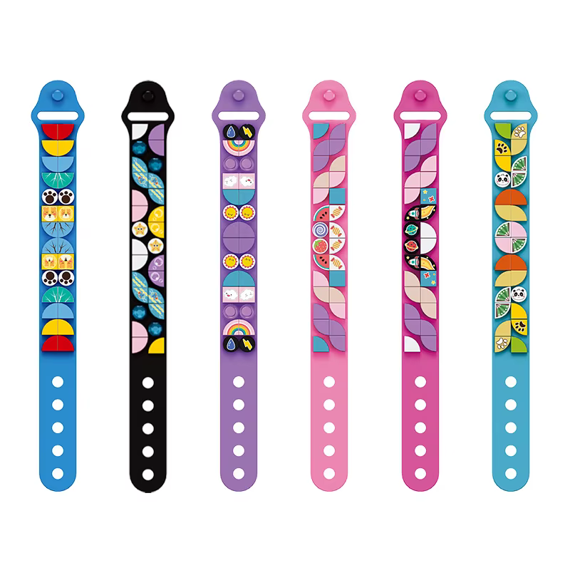 DOTS Go Team bricolage bloc de construction jouets 41900 Bracelet en Silicone dessin animé Compatible Legodotss cadeau de fête des enfants