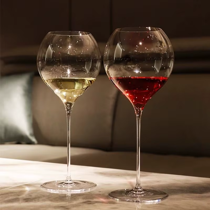 500ml Large Ultra-thin Sheer Red Wine Glasses White