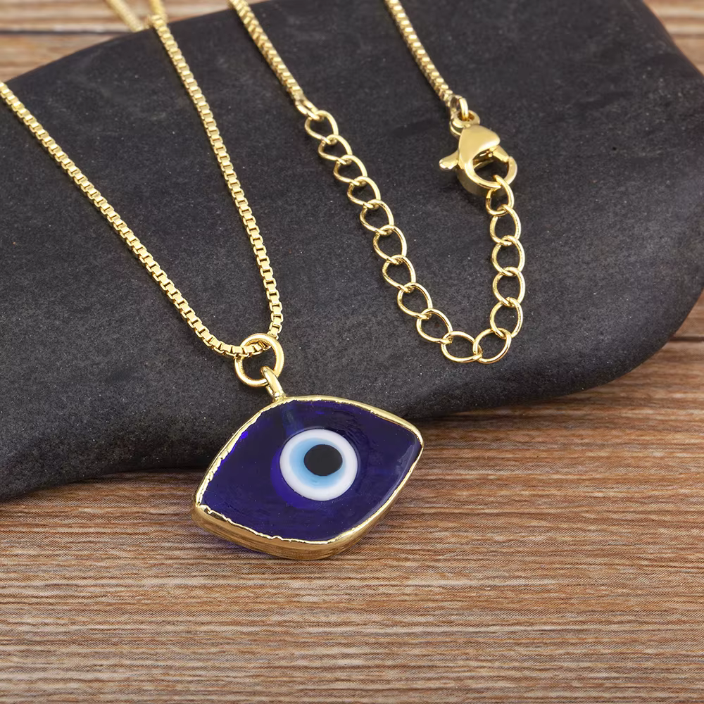 Nidin – collier à pendentif œil turc tendance pour femmes
