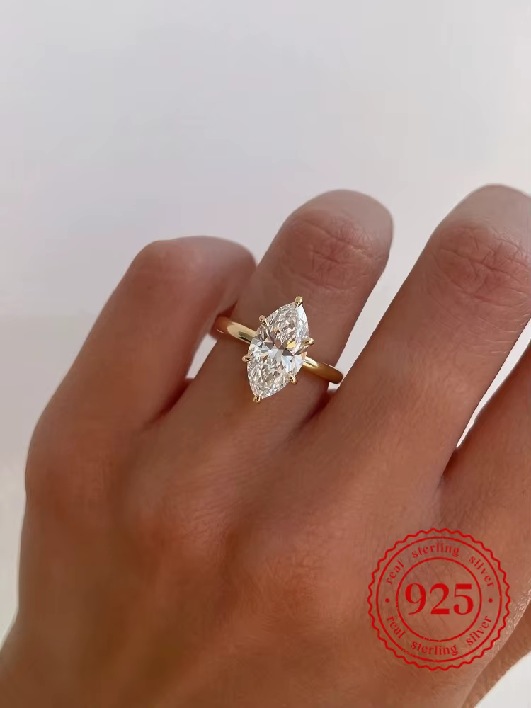 Larmor – bague classique en argent Sterling 925 pour femmes, 1-3 carats, en Zircon, pour fiançailles, mariage, bijoux fins de luxe de haute qualité