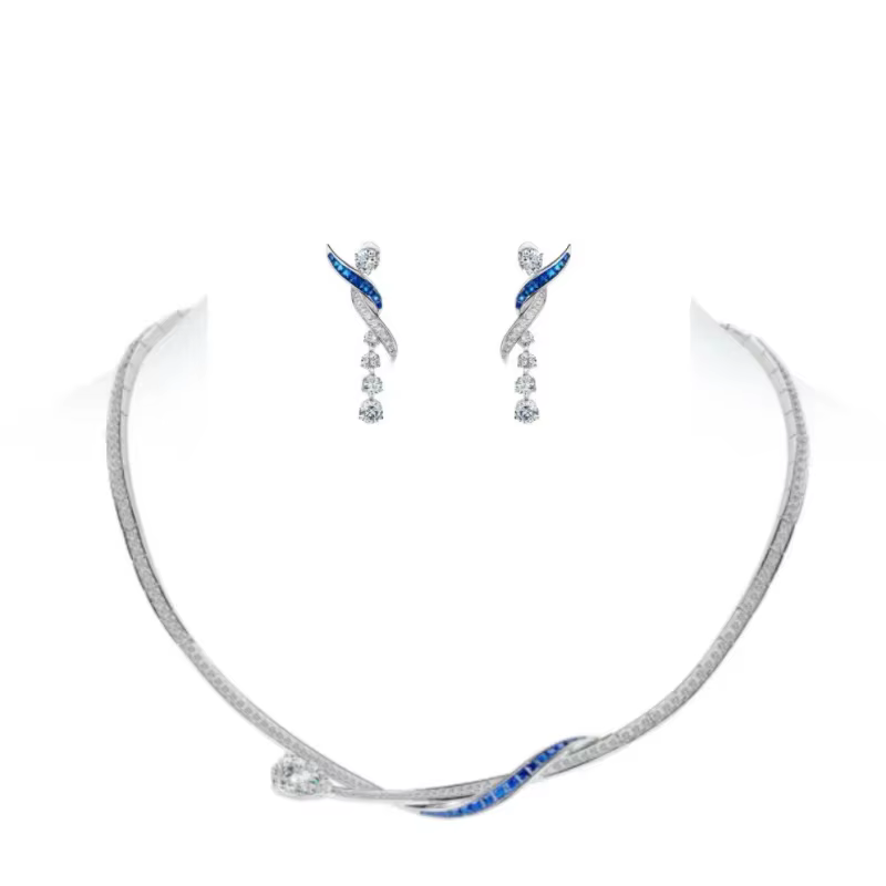 Ensembles de bijoux en argent regardé 925 pour femmes