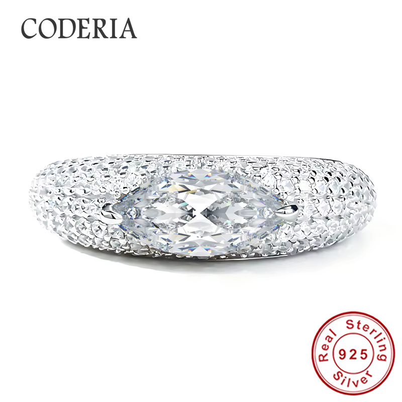 Bague en moissanite taille marquise 1 carat