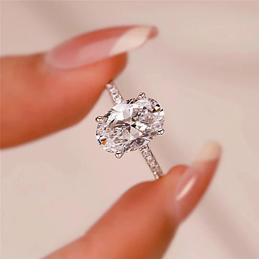 Bagues de fiançailles en Moissanite pour femmes