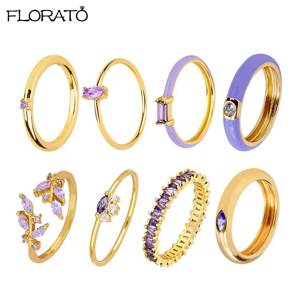 Bague de fiançailles plaquée or 18 carats pour femmes