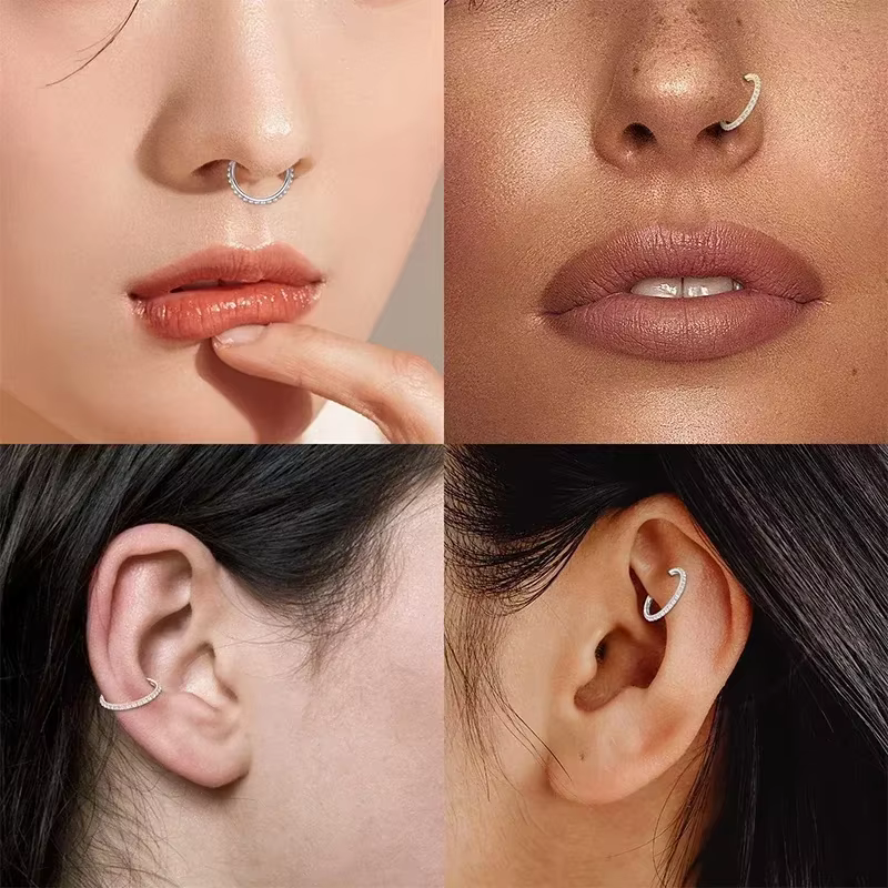 Anneaux de nez en acier chirurgical