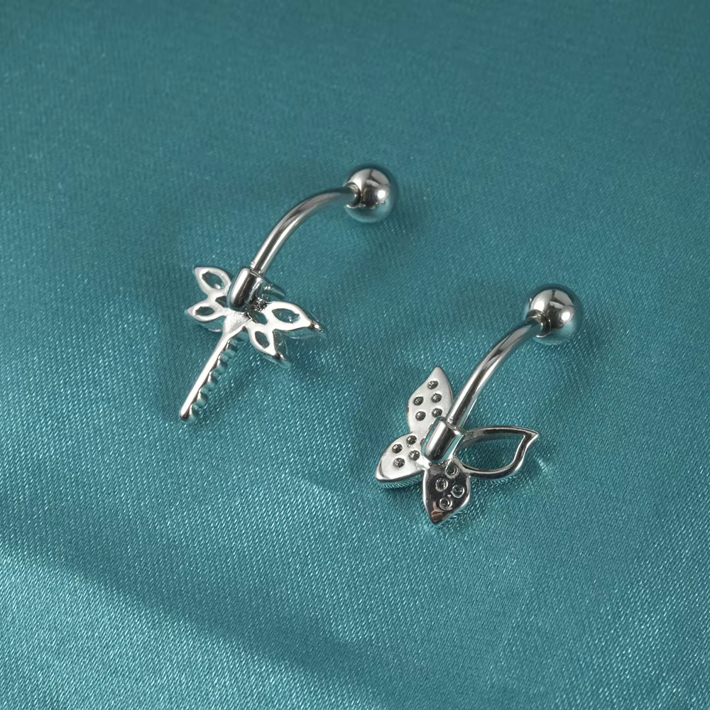 Dreamlee acier chirurgical papillon nombril Piercing Zircon libellule