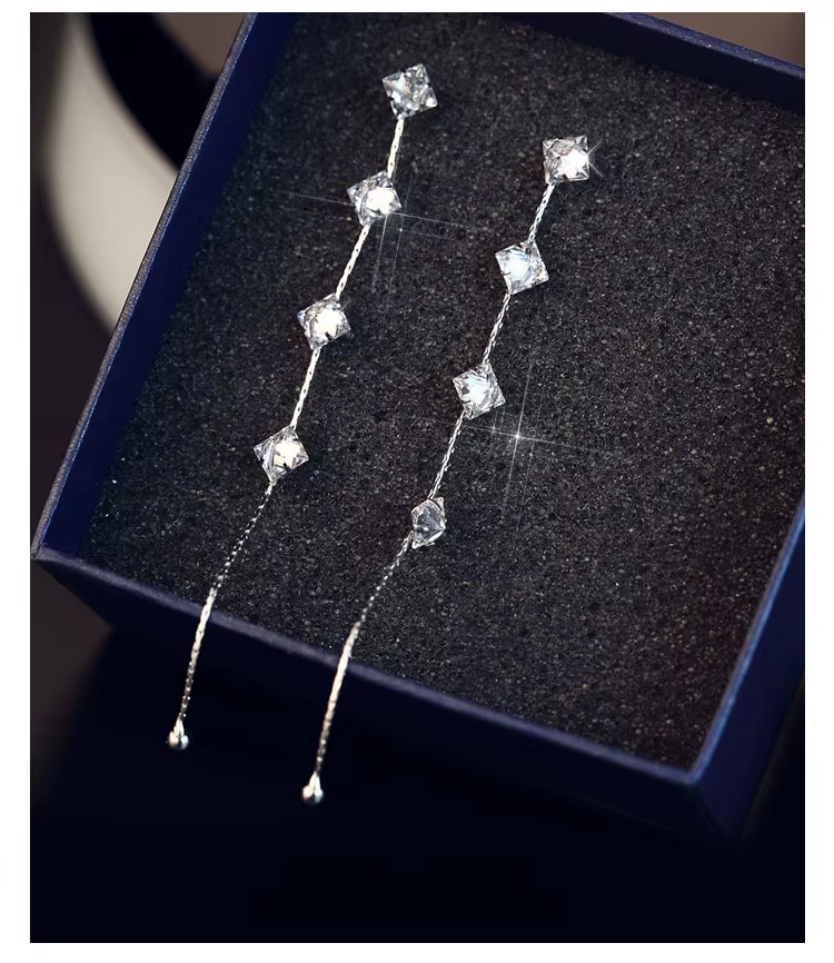 Boucles d'oreilles élégantes en argent Sterling 925 pour femmes