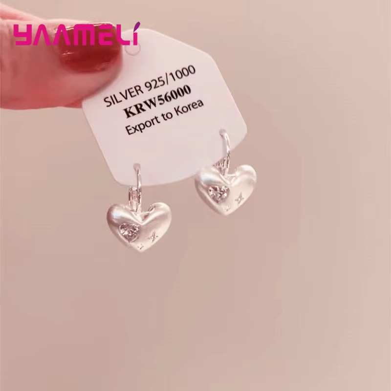 Boucles d'oreilles en forme de cœur pour femmes