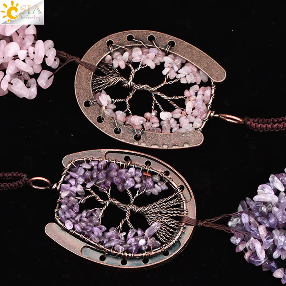 Pendentif arbre de vie Reiki pour rétroviseur de voiture
