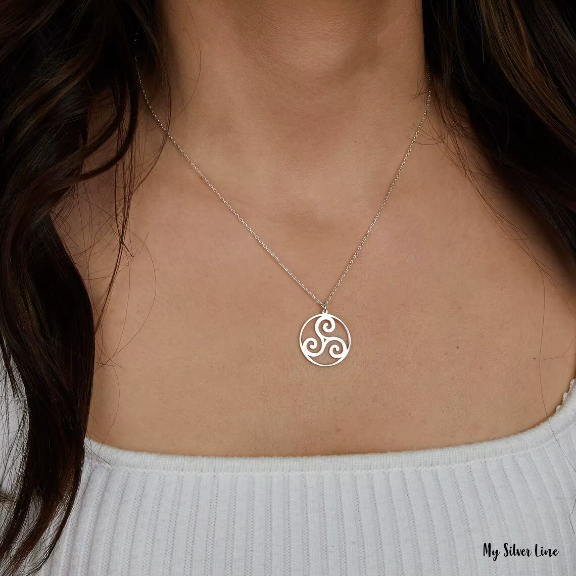Collier Triskelion en acier inoxydable