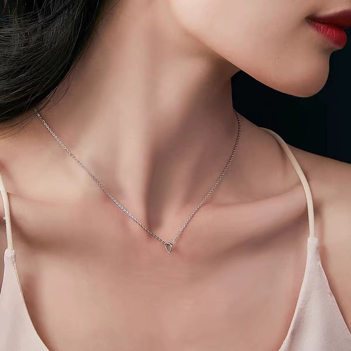 Pendentif en perles de tahiti noires naturelles pour femmes
