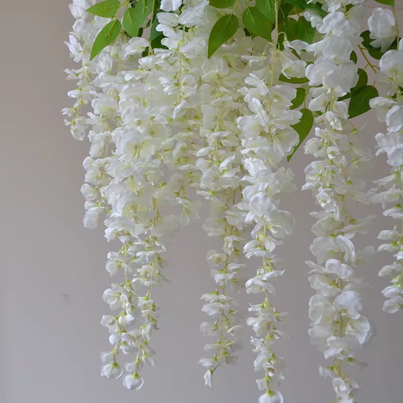 Ensemble de mariage plafond 105CM 3 fourchettes glycine suspendu mural couloir Floral décoré de fleurs artificielles